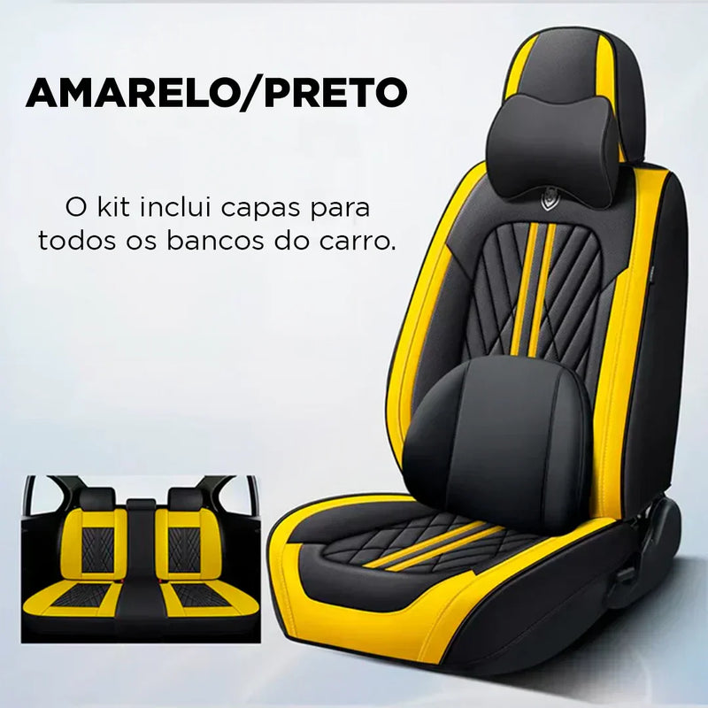 Kit Capas de Bancos Premium 2024 | Completo para Bancos Dianteiros e Traseiros + Frete Grátis | Envio Full | BLACK FRIDAY 🔥