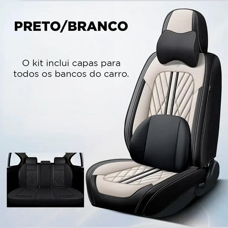 Kit Capas de Bancos Premium 2024 | Completo para Bancos Dianteiros e Traseiros + Frete Grátis | Envio Full | BLACK FRIDAY 🔥